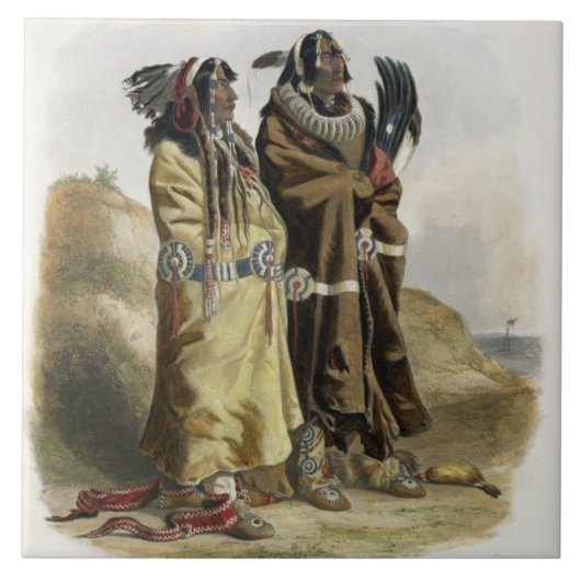 Sih-Chida und Mahchsi-Karehde, Mandan Fliese (Vorderseite)