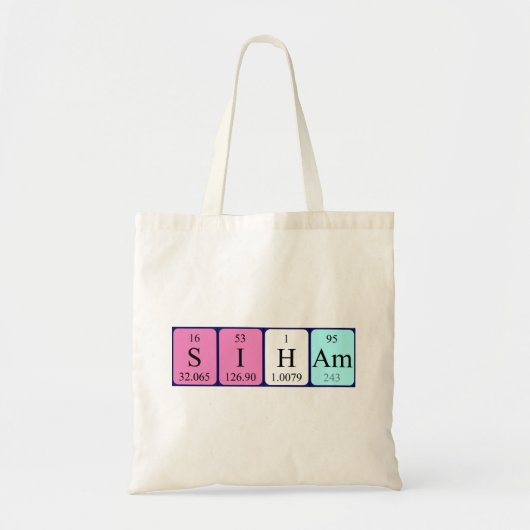 Siham Periodic Table name tobag Tragetasche (Vorne)