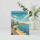 Sihanoukville Kambodscha Postkarte (Stehend Vorderseite)