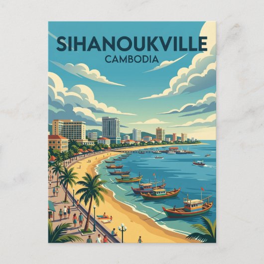 Sihanoukville Kambodscha Postkarte (Vorderseite)