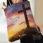 Sihouette Cross bei Dusk Scripting Personalisiert Tasche
