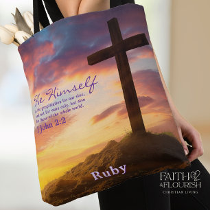 Sihouette Cross bei Dusk Scripting Personalisiert Tasche