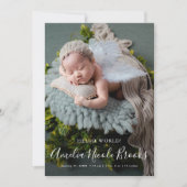 Siimple Modern Full Foto Baby Birth Ankündigung (Vorderseite)