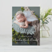 Siimple Modern Full Foto Baby Birth Ankündigung (Stehend Vorderseite)