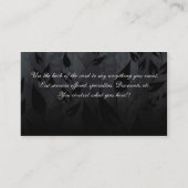 Siimple schwarze Visitenkarte (Rückseite)