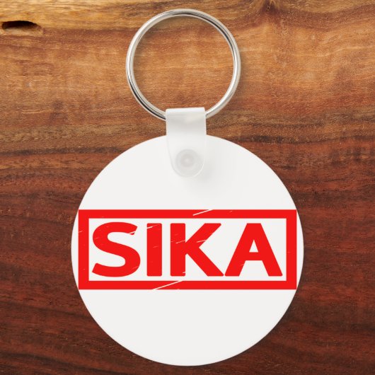Sika-Briefmarke Schlüsselanhänger (Vorderseite)