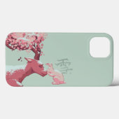 Sika Deer und Kaninchen im Schnee Case-Mate iPhone Hülle (Rückseite (Horizontal))