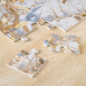 Sika Stag auf einem schneebedeckten Feld | Japan Puzzle (Seite)