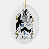 Sikes Familienwappen Keramik Ornament (Rechts)