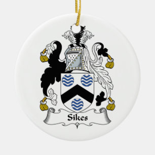 Sikes Familienwappen Keramik Ornament