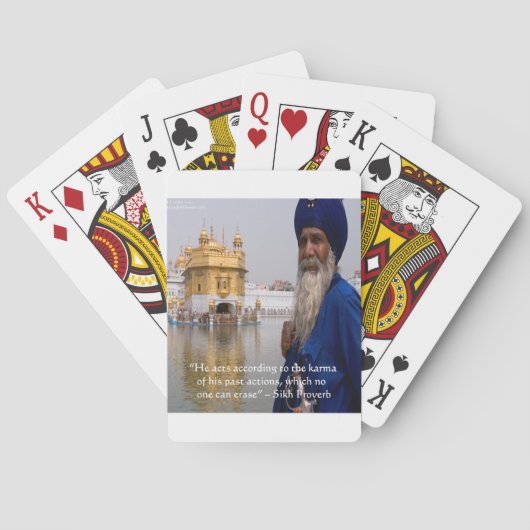 Sikh Aktien/Karma Proverb Spielkarten (Rückseite)