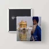 Sikh-Aktionen/Karma-Sprichwort Button (Vorne & Hinten)