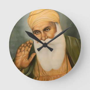 Sikh Art/Symbol Runde Wanduhr