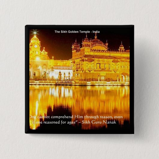 Sikh der Goldene Tempel in Indien Geschenke und T- Button (Vorderseite)