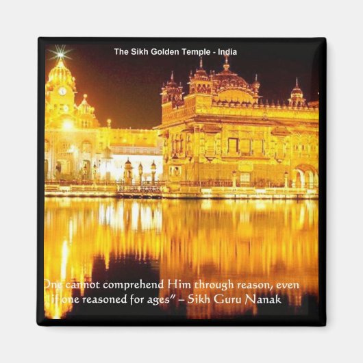 Sikh der Goldene Tempel in Indien Geschenke und T- Magnet (Vorne)