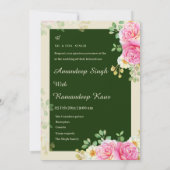 Sikh Hochzeit Einladung Punjabi Hochzeit einladen (Rückseite)