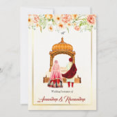 Sikh Hochzeit Einladung Punjabi Hochzeit Einladung (Vorderseite)