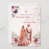 Sikh Hochzeit Einladung Punjabi Hochzeit Einladung (Vorderseite)