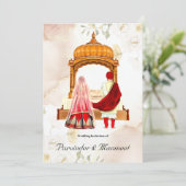 Sikh Hochzeit Einladung Sikh Hochzeitskarten (Stehend Vorderseite)
