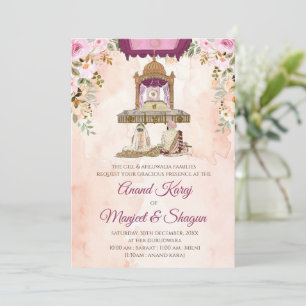 Sikh Hochzeit lädt & Anand Karaj Hochzeitskarten e Einladung