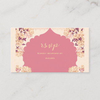 Sikh-Hochzeit RSVP | Anand Karaj Antwortpostkarte Begleitkarte