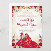 Sikh Hochzeitkarten & Anand Karaj Einladungen (Vorne/Hinten)