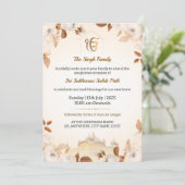 Sikh Housewärming Einladungskarte, Sukhmani Weg Einladung (Stehend Vorderseite)