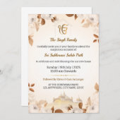 Sikh Housewärming Einladungskarte, Sukhmani Weg Einladung (Vorne/Hinten)