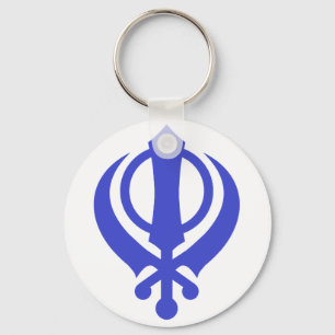 Sikh Khanda Blue Schlüsselanhänger