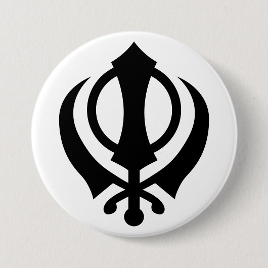 Sikh Khanda Button (Vorderseite)