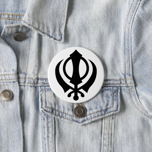 Sikh Khanda Button (Beispiel)
