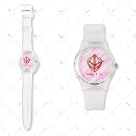 Sikh Khanda "Fearless & Free" Armbanduhr