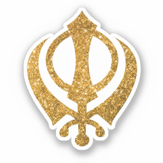 Sikh Khanda "Fearless & Free" Aufkleber (Vorderseite)