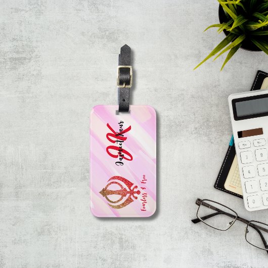 Sikh Khanda "Fearless & Free" Gepäckanhänger