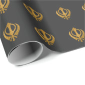 Sikh Khanda "Fearless & Free" Geschenkpapier (Rolleneckpunkt)