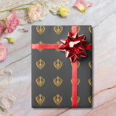 Sikh Khanda "Fearless & Free" Geschenkpapier