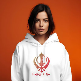 Sikh Khanda "Fearless & Free" Hoodie