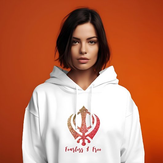 Sikh Khanda "Fearless & Free" Hoodie