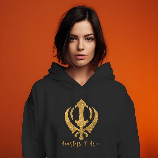 Sikh Khanda "Fearless & Free" Hoodie