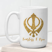 Sikh Khanda "Fearless & Free" Kaffeetasse