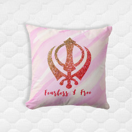 Sikh Khanda "Fearless & Free" Kissen