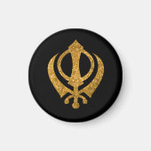 Sikh Khanda "Fearless & Free" Magnet (Vorne)