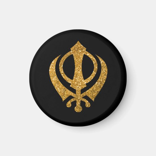 Sikh Khanda "Fearless & Free" Magnet (Vorne)
