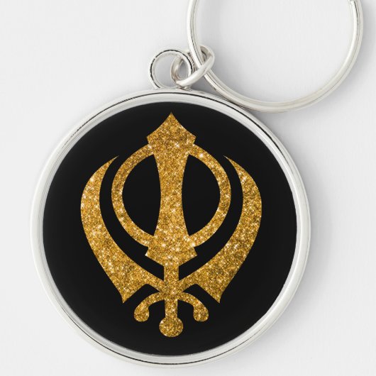 Sikh Khanda "Fearless & Free" Schlüsselanhänger (Vorne)