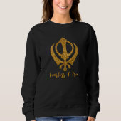 Sikh Khanda "Fearless & Free" Sweatshirt (Vorderseite)