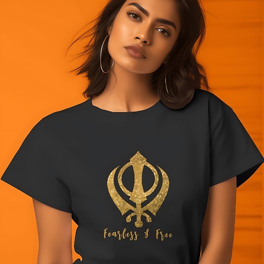 Sikh Khanda "Fearless & Free" T-Shirt