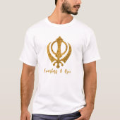 Sikh Khanda "Fearless & Free" T-Shirt (Vorderseite)