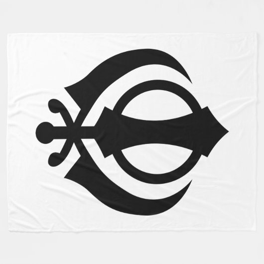 Sikh Khanda Fleecedecke (Vorderseite (Horizontal))