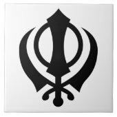 Sikh Khanda Fliese (Vorderseite)