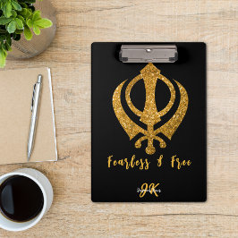 Sikh Khanda "Furless & Free" Spirituell Klemmbrett